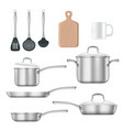 kitchen utensils realistic vector image