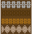 set of celtic ornaments and patterns vector image