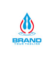 trisula and water logo vector image