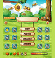 a bee game template vector image vector image