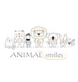 animals line banner vector image vector image