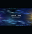 3d glowing abstract digital wave particles vector image vector image