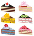 cake slices vector image vector image
