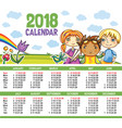 calendar 2018 year vector image vector image