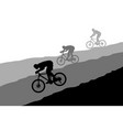 cyclists group 03 vector image vector image