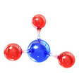 glass molecule model reflective and refractive vector image vector image
