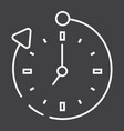 overtime line icon business and clock vector image