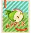 apple retro poster vector image vector image