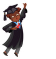 college graduation flat colorful poster congrats vector image