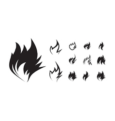 Fire icons set Royalty Free Vector Image - VectorStock