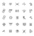 security line icons vector image