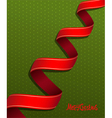 red ribbon for christmas vector image vector image