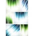 set of abstract line backgrounds vector image