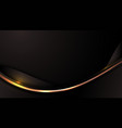 abstract 3d luxury black color wave lines vector image
