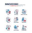 hobby and activities - line design style icons set vector image