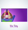wine flyer banner backdrop template vector image