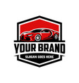 luxury exotic sport car emblem badge logo vector image