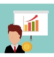 profitable growth design vector image vector image