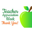 teacher appreciation week holiday concept vector image