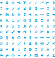100 army icons vector image vector image