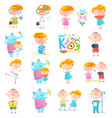 kids boys and girls collection clipart vector image