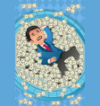 financial concept of a happy businessman vector image vector image