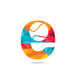 letter e tennis logo design vector image vector image
