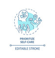 2d customizable thin line icon prioritize self vector image vector image