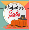 autumn sale banner background design vector image vector image