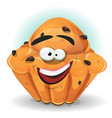 cartoon cake character vector image