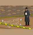 crime scene police detective investigate vector image