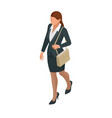 isometric business women stylish isolated on white vector image