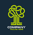 modern simple tree and garden logo vector image