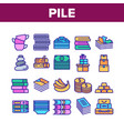 pile objects things collection icons set vector image