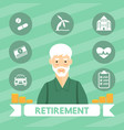 retirement vector image
