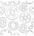 seamless pattern with gears and cogs vector image