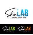 skin lab logo design template vector image