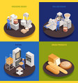 bakery confectionery isometric concept vector image
