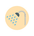 colorful flat design showerhead icon vector image