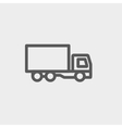 delivery truck thin line icon vector image