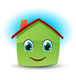 smiling house vector image