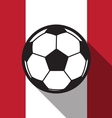 football icon with canada flag vector image