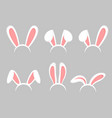 set of easter bunny cartoon vector image