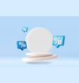 3d discount product sale podium vector image