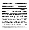 large set of pencil grunge brushes vector image