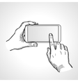 mobile phone touch gestures vector image
