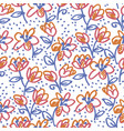 abstract flowers hand drawn color seamless pattern vector image