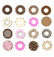 donuts set vector image vector image