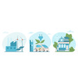green energy banner concept set vector image