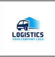 logistics transportation logo vector image